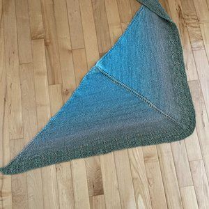 Women's hand knit shawl/shawlette/scarf perfect for all seasons